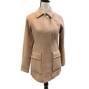Anthropologie Avec Les Filles Lined Wool Blend Coat Toffee Size XS With pockets